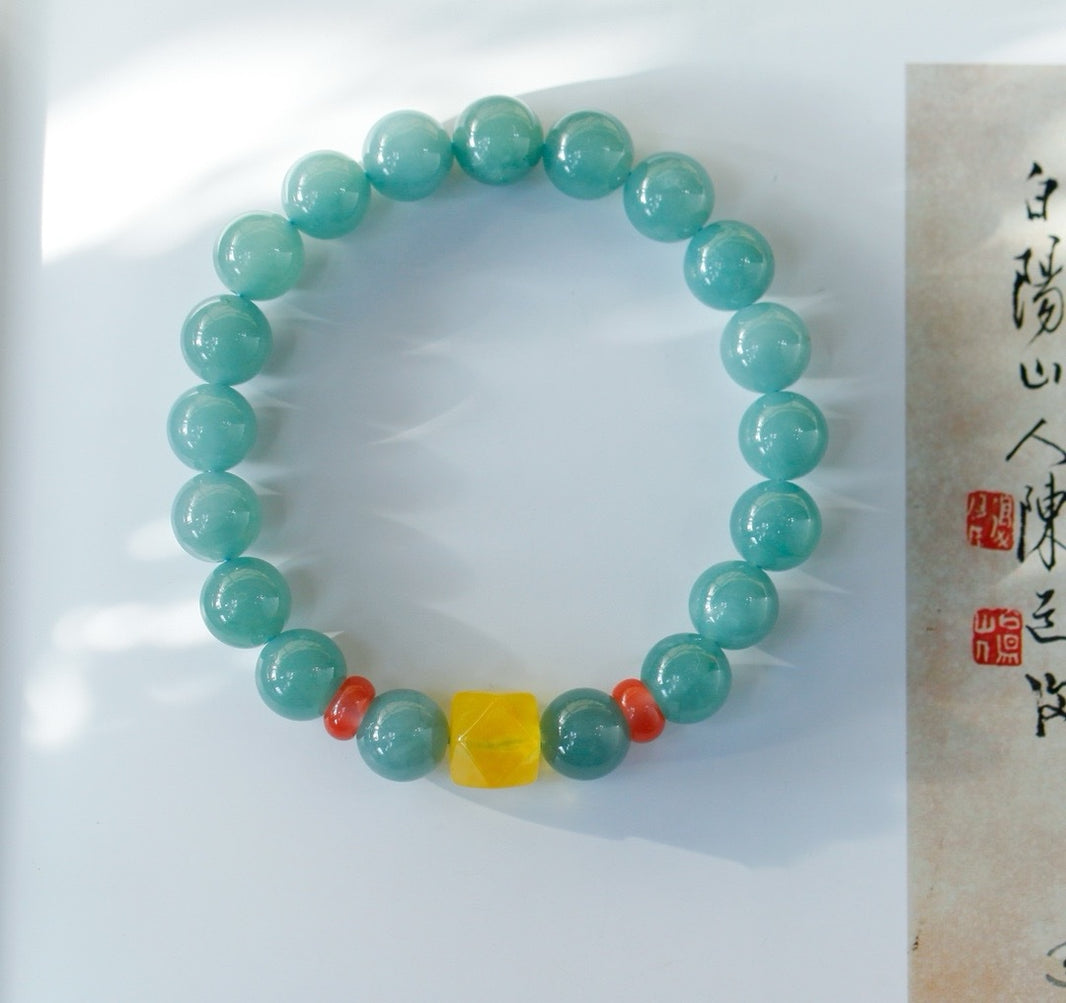 Icy blue water bead bracelet-ZROLMA(SC2024920001)