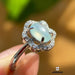 Natural A-Grade Jade Silver Inlaid Ring - ZROLMA
