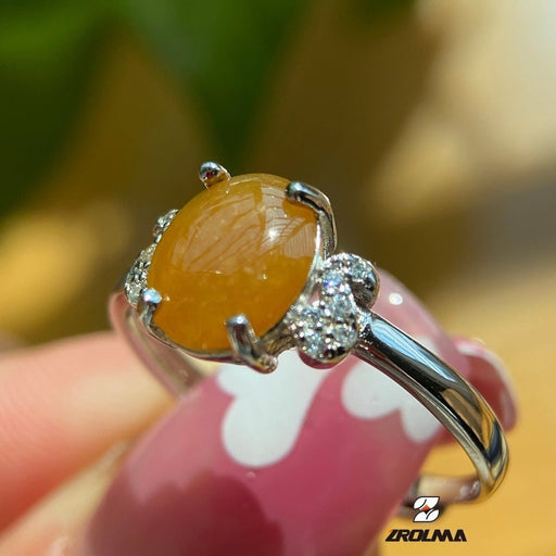 Grade A Jade Ice Ring in S925 Silver - ZROLMA