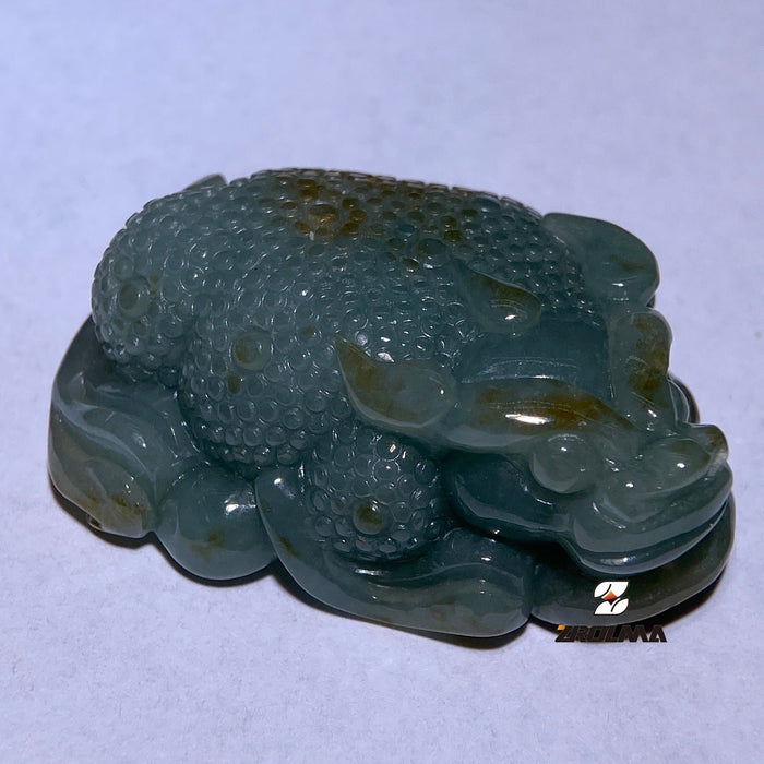 Natural Grade A Jadeite Golden Toad Pendant - ZROLMA