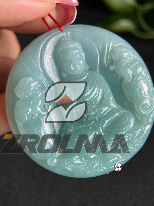 Natural A-grade Jadeite Zodiac Buddha Pendant - ZROLMA