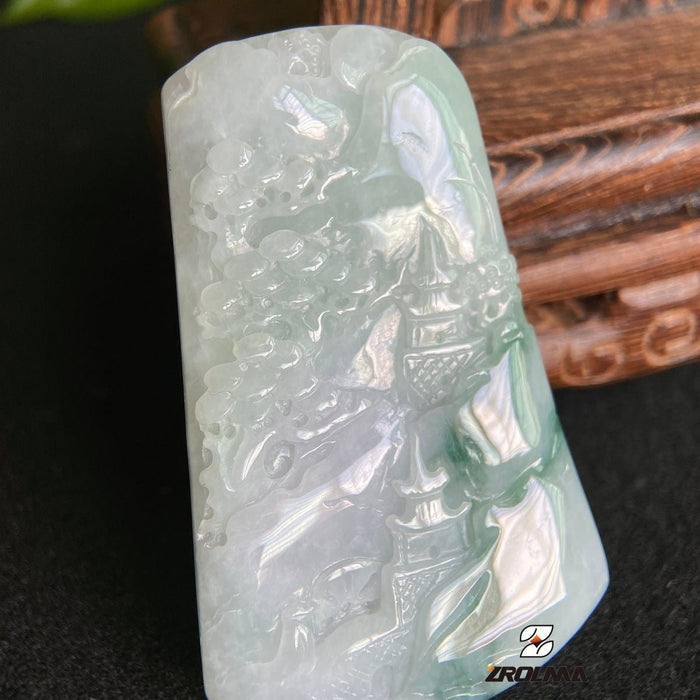 Hand-carved Jadeite Nature Scenery Pendant - ZROLMA