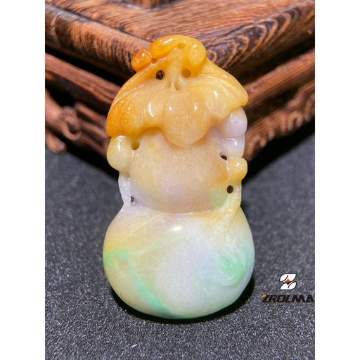 Yellow Jadeite Gourd Pendant for Prosperity - ZROLMA