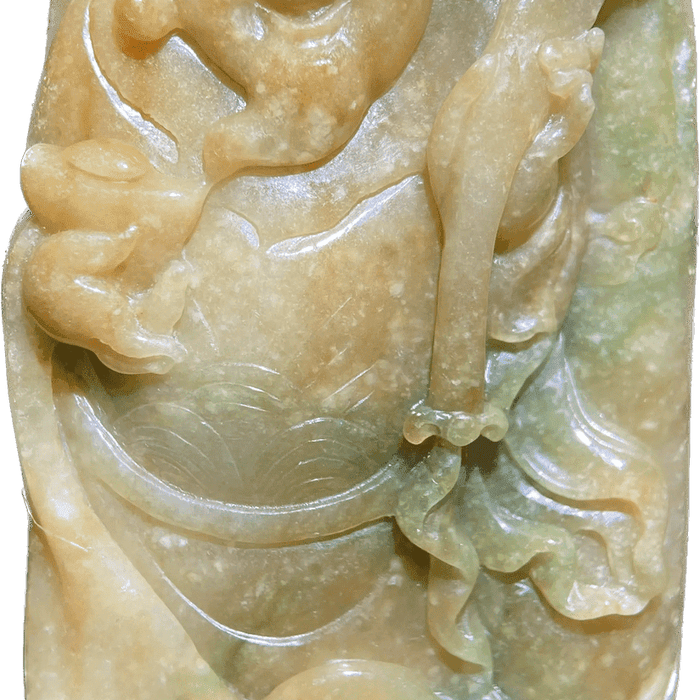 Hand-carved God of Wealth Jadeite Pendant - ZROLMA