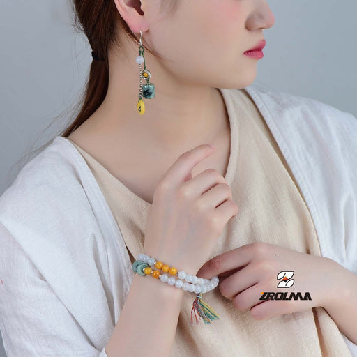 Grade A Jade Earrings and Bracelet Set-1990407 - ZROLMA