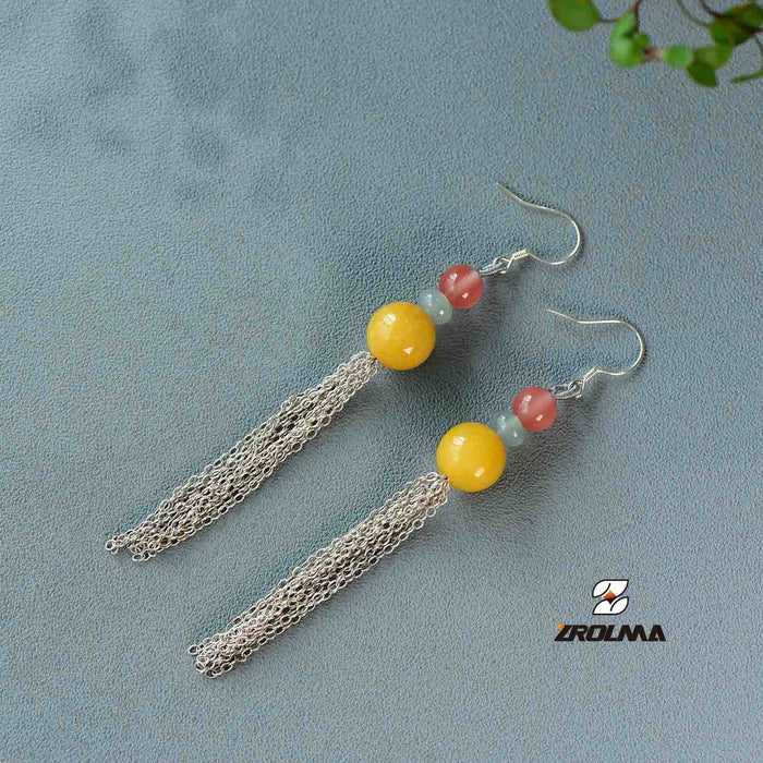 Grade A Jade Necklace and Earrings Set - 609996 - ZROLMA
