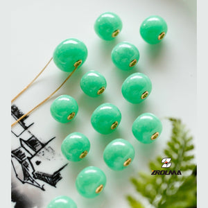 Green Jade Bead 18K Gold Pendant - YYZB20009910 - ZROLMA