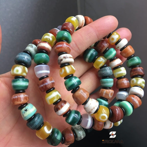 Tibetan Colorful Dzi Bead Bracelet-9006214 - ZROLMA